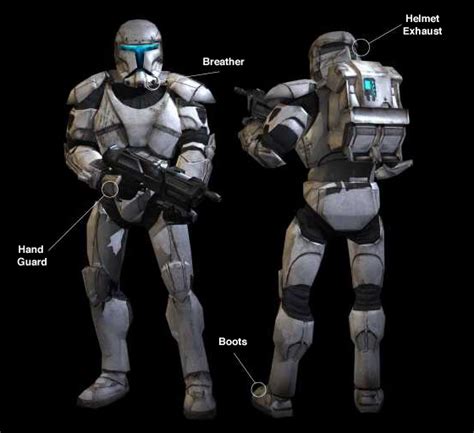 clone commando boots|clone trooper armor.